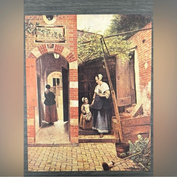 Pieter de Hooch Courtyard of a Dutch House Original Vintage Fine Art Print 30’s - Picture 7 of 7